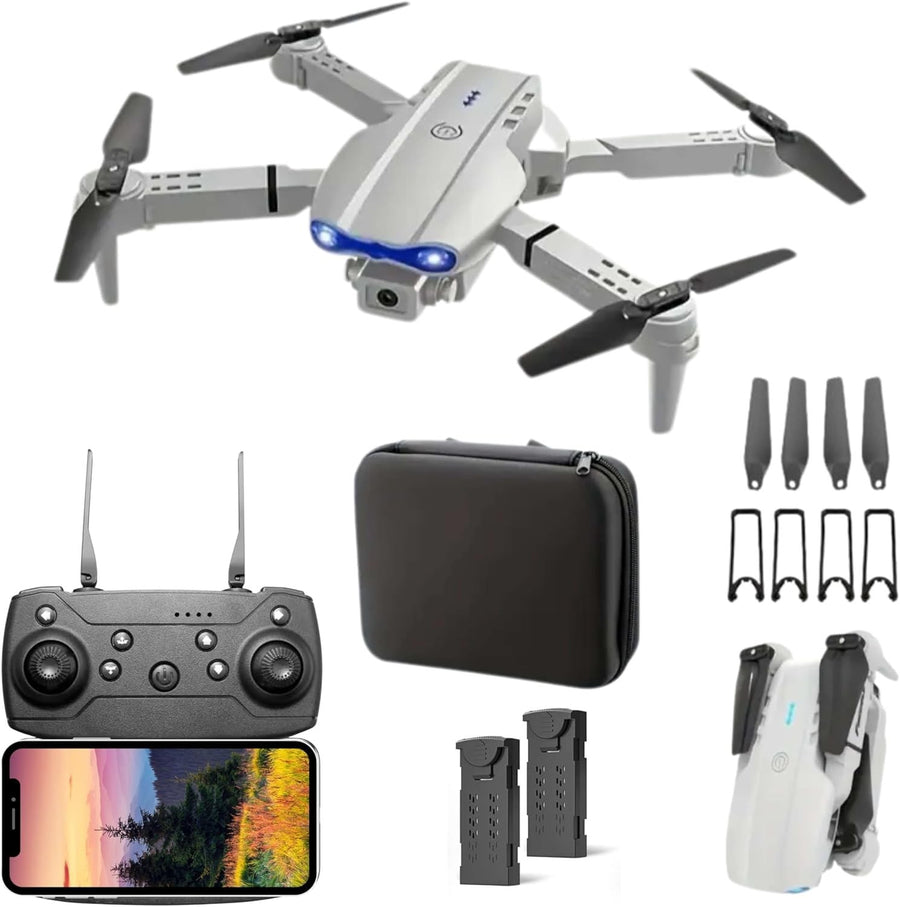 Foldable RC Drone with Dual HD Camera, Gesture Control & 360° Flips - Kwikley