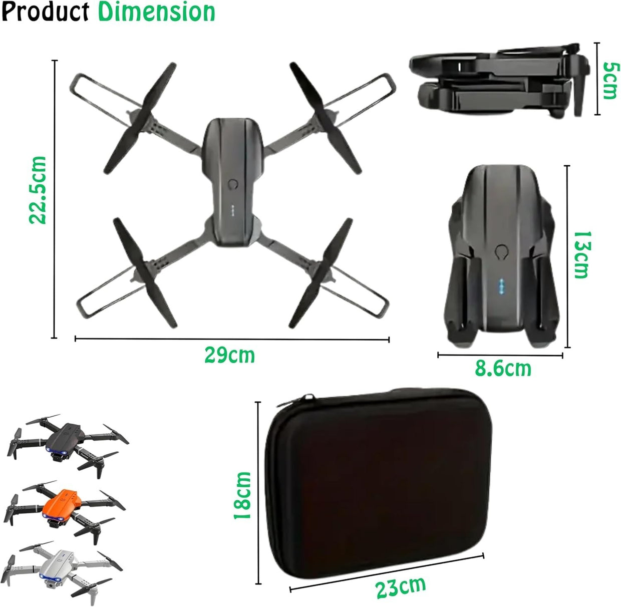 Foldable RC Drone with Dual HD Cameras, Gesture Control & 360° Flips - Kwikley