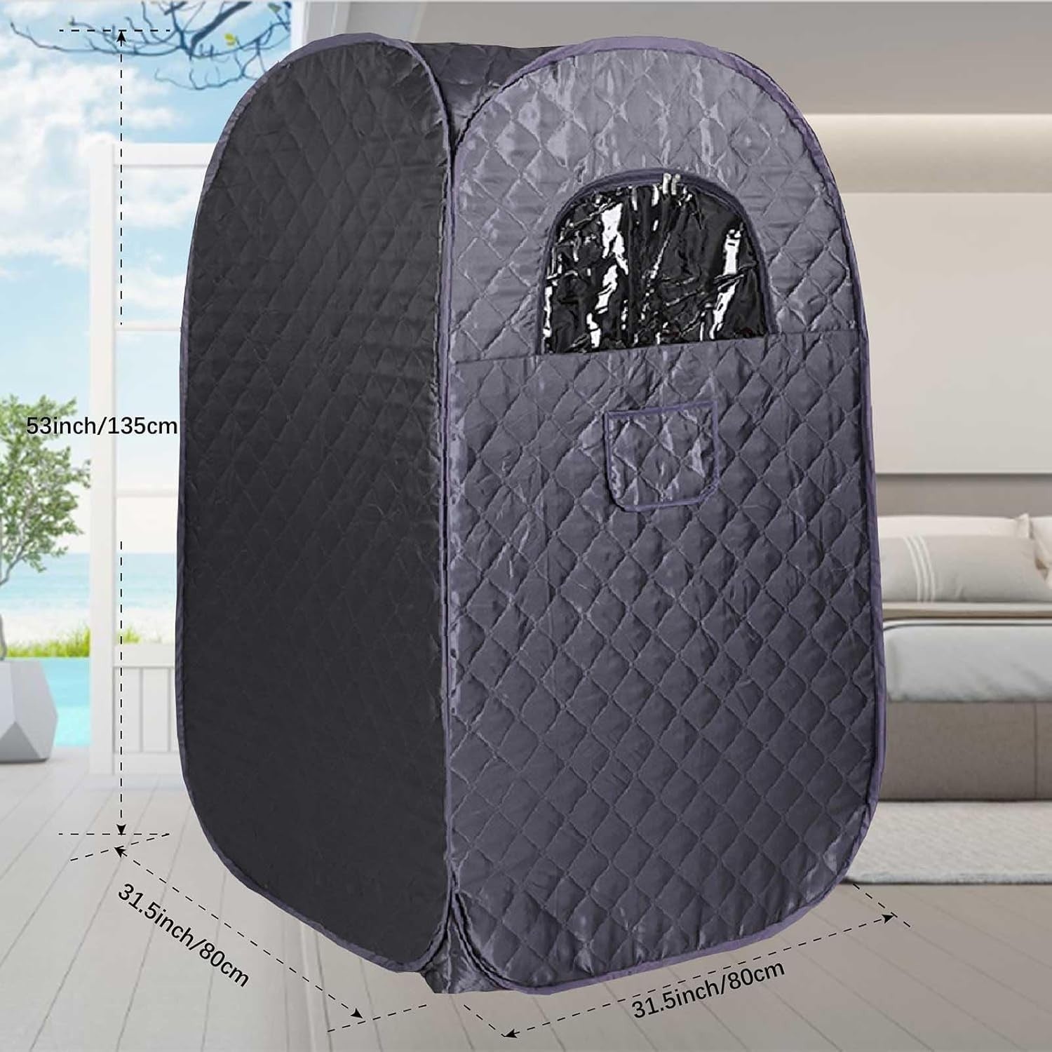 Foldable Sauna Tent Only – Full Body Home Spa Box, No Steamer, Portable - Kwikley