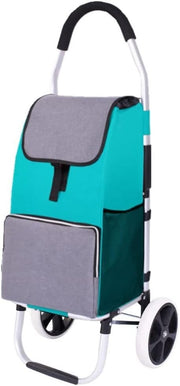 Foldable Shopping Cart On Wheels Lightweight Oxford Grocery Trolley - Kwikley