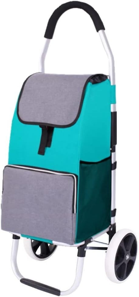 Foldable Shopping Cart On Wheels Lightweight Oxford Grocery Trolley - Kwikley