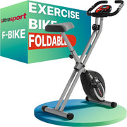 Foldable Silent Exercise Bike w/ LCD Display, Pulse Sensors & 8 Resistance Level - Kwikley