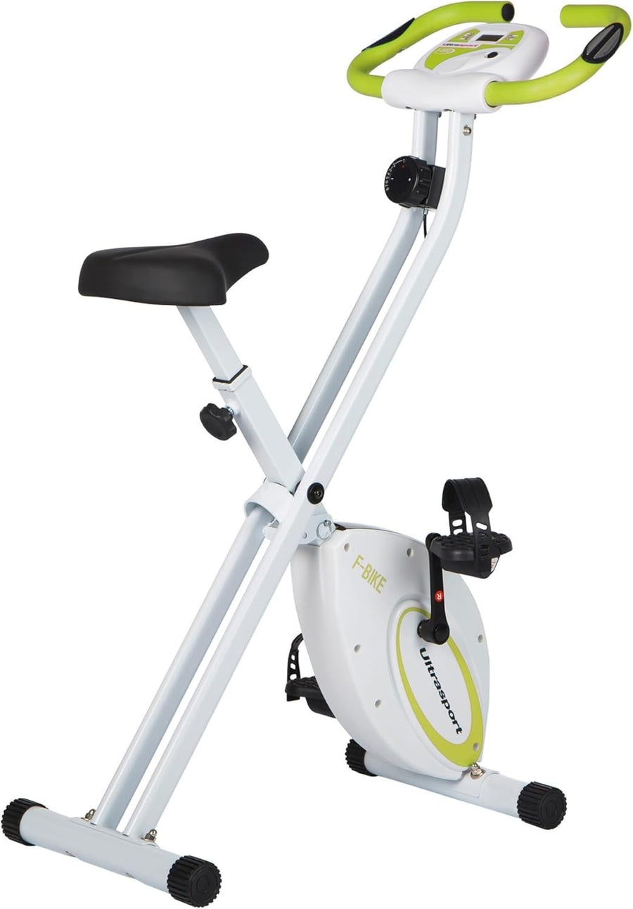 Foldable Silent Exercise Bike w/ LCD Screen, Pulse Sensors & 8 Resistance Levels - Kwikley