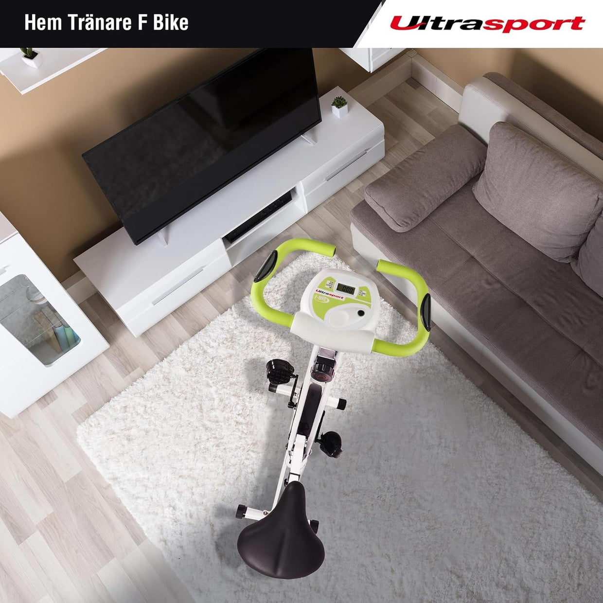 Foldable Silent Exercise Bike w/ LCD Screen, Pulse Sensors & 8 Resistance Levels - Kwikley