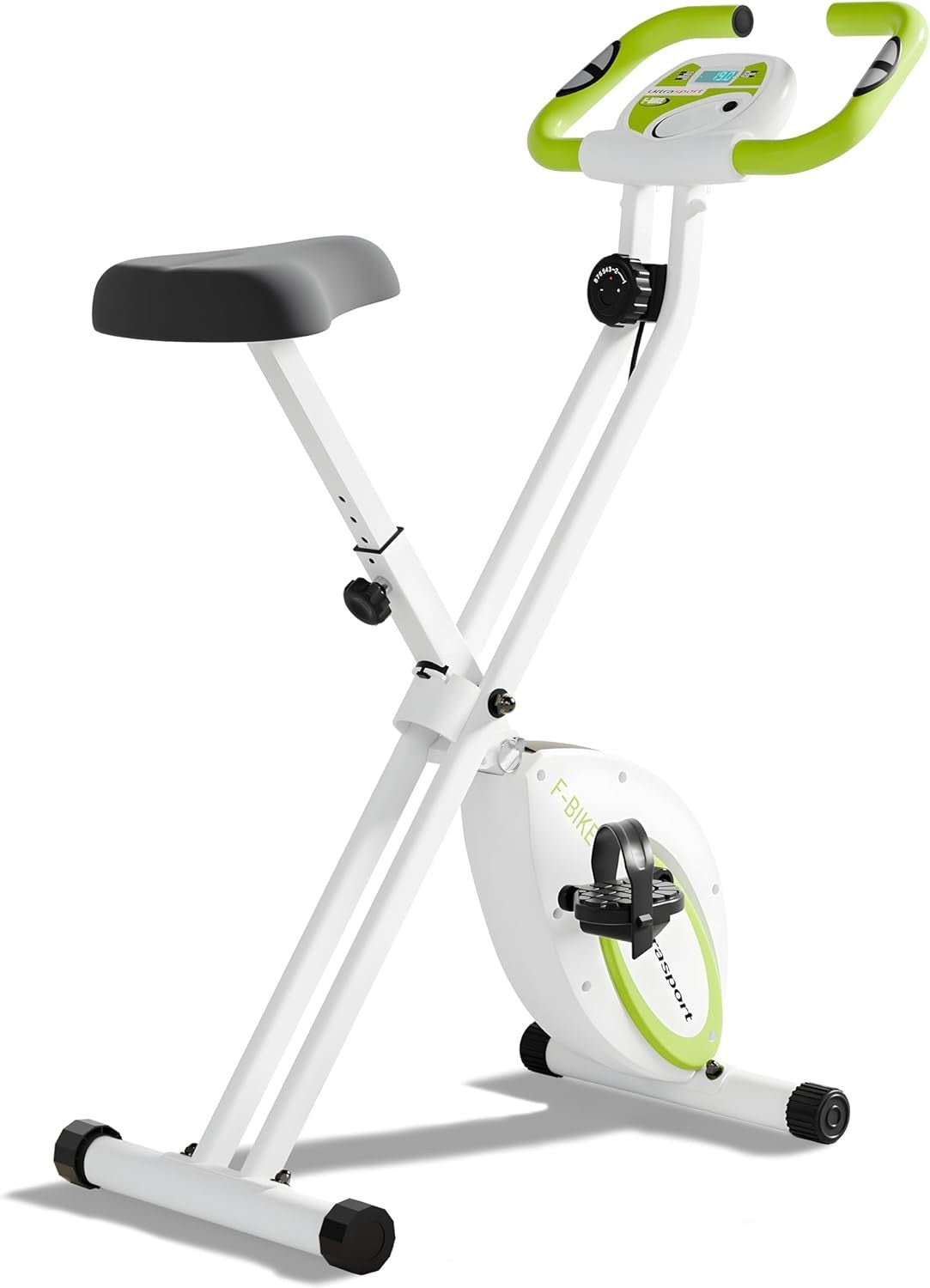 Foldable Silent Exercise Bike w/ LCD Screen, Pulse Sensors & 8 Resistance Levels - Kwikley