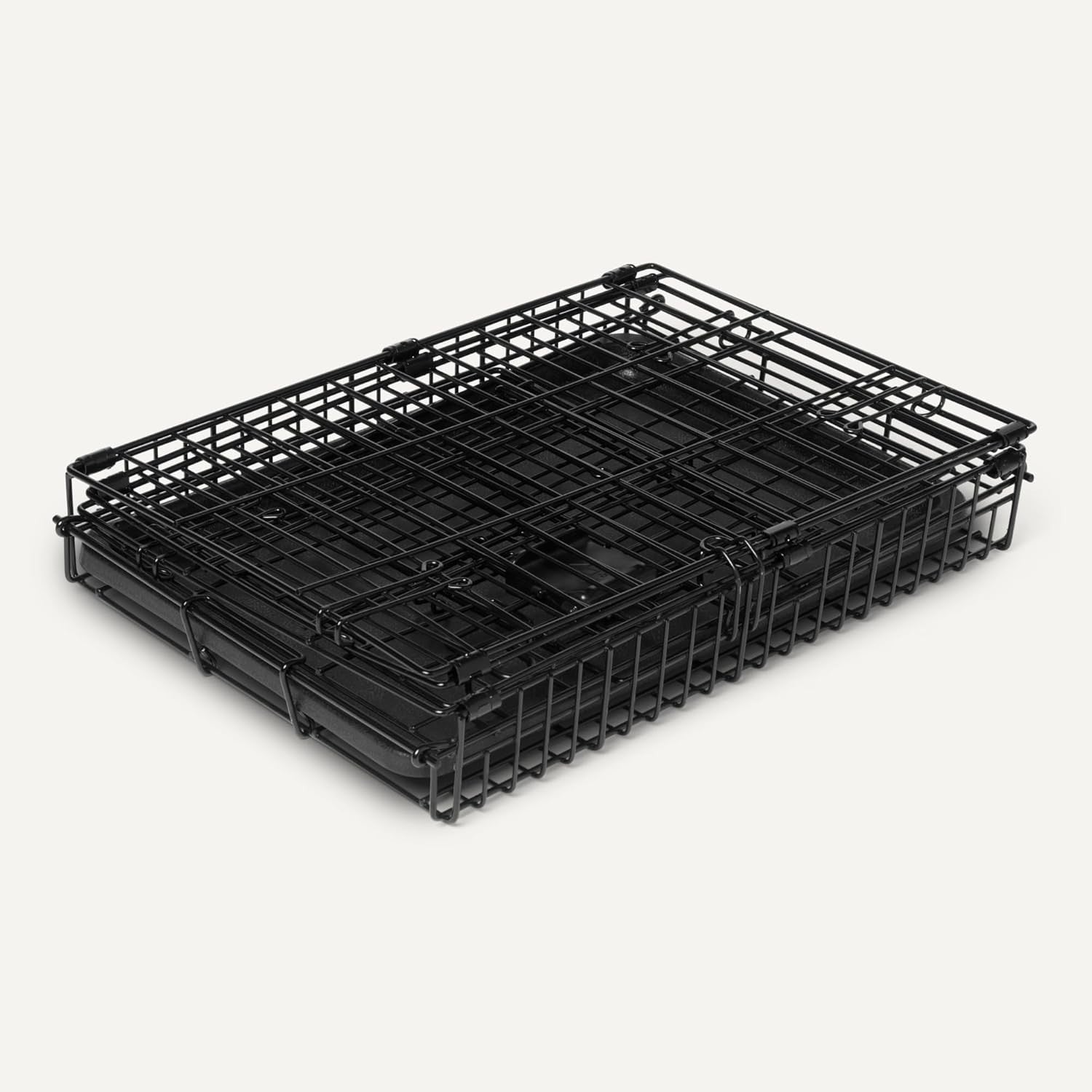 Foldable Small Metal Dog Crate with Tray – Secure Indoor Cage 46cm - Kwikley