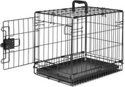 Foldable Small Metal Dog Crate with Tray – Secure Indoor Cage 46cm - Kwikley