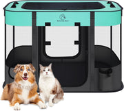 Foldable Small Pet Playpen 70x55x45cm Portable Puppy Cat Exercise Tent - Kwikley