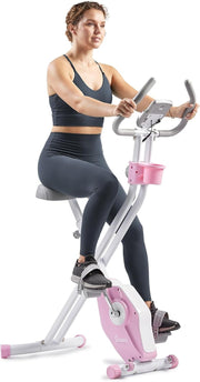 Foldable Smart X - Bike Home Exercise Bike 14 - Level Magnetic Bluetooth App - Kwikley