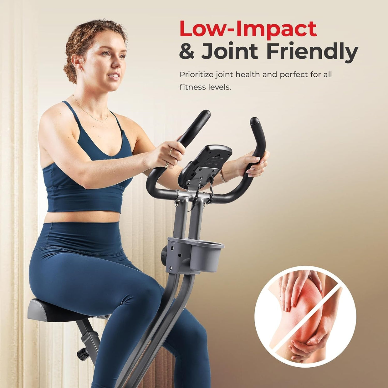 Foldable Smart X - Bike Home Exercise Bike Magnetic Resistance Bluetooth App - Kwikley