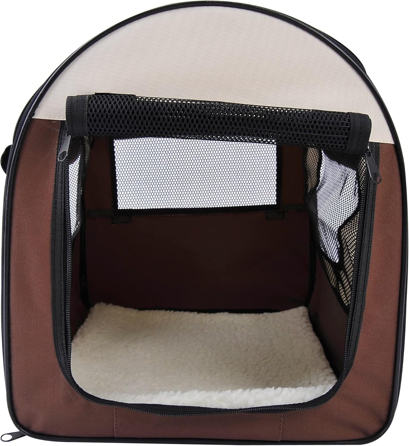 Foldable Soft Pet Carrier Crate 46x36x41cm for Small Dogs & Cats, Travel - Ready - Kwikley