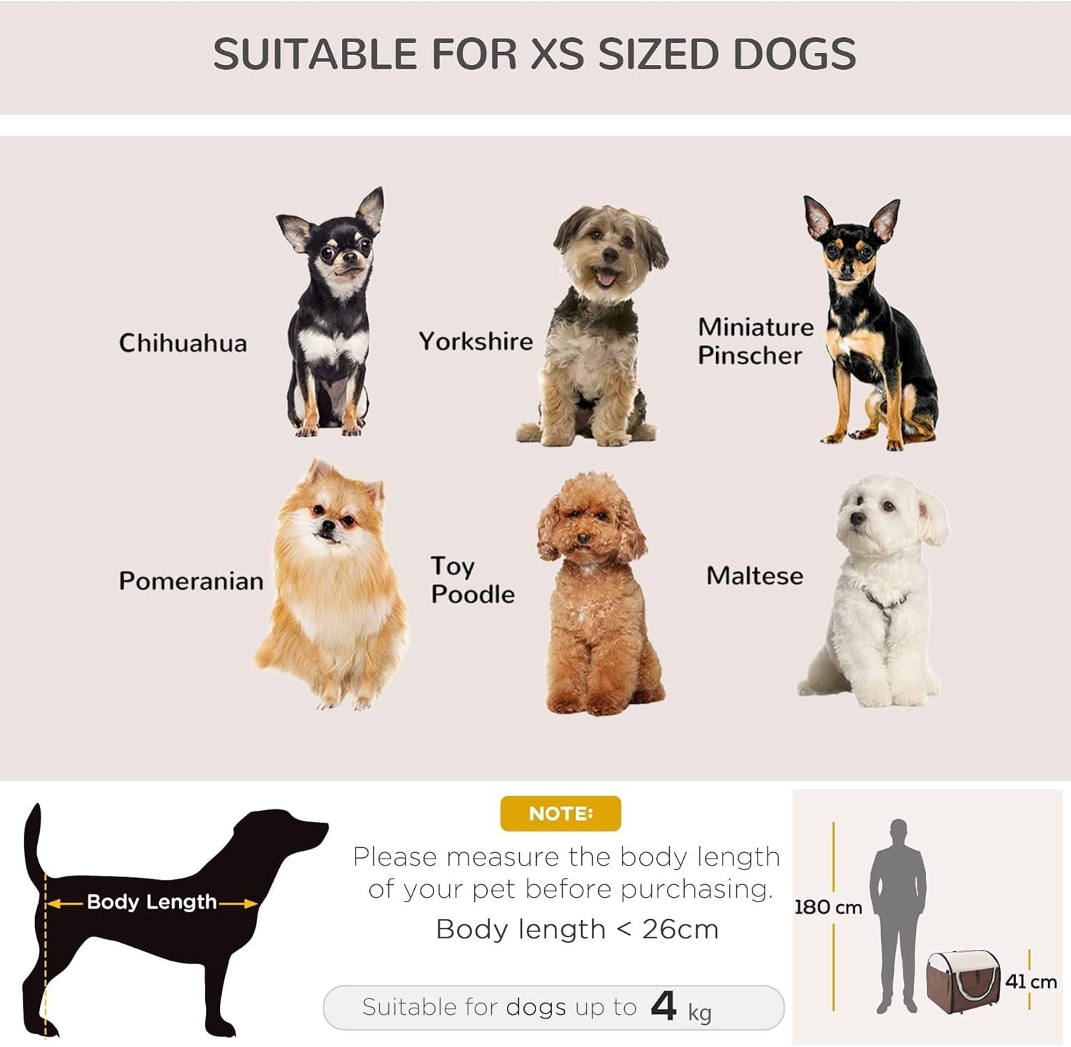 Foldable Soft Pet Carrier Crate 46x36x41cm for Small Dogs & Cats, Travel - Ready - Kwikley