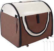 Foldable Soft Pet Carrier Crate 46x36x41cm for Small Dogs & Cats, Travel - Ready - Kwikley