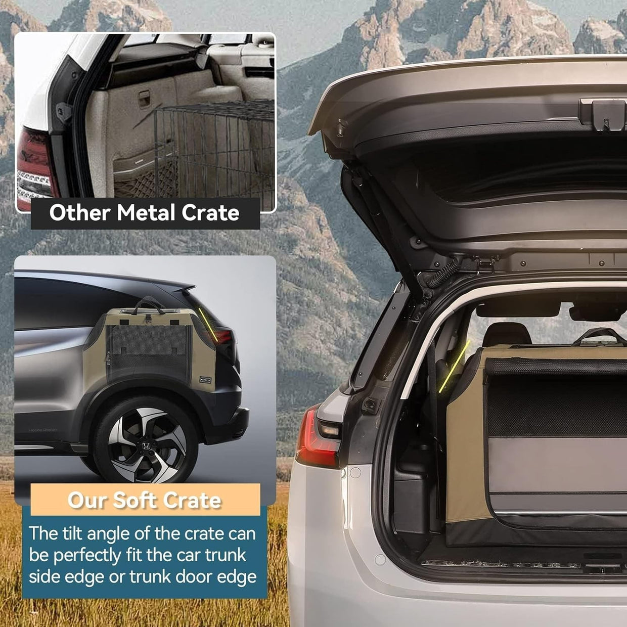 Foldable Soft Travel Dog Crate Portable Pet Carrier Cage for Small Dogs Cats 66c - Kwikley