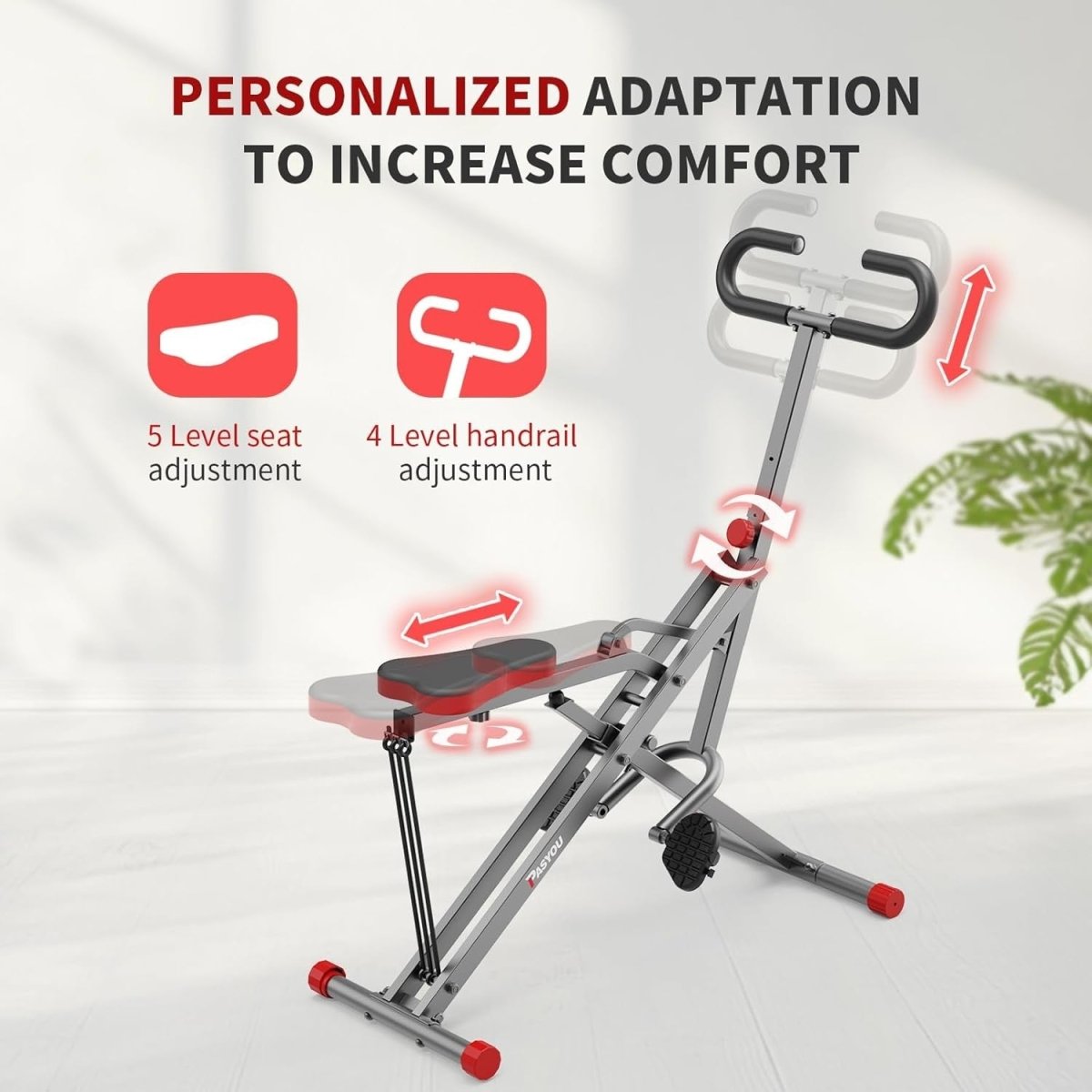 Foldable Squat Machine Home Gym Leg Glutes Trainer 270lb Load - Kwikley