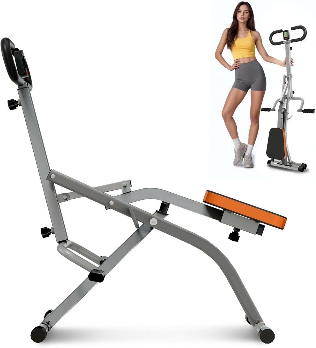 Foldable Squat Machine Row Trainer Home Gym Glutes Legs Core - Kwikley