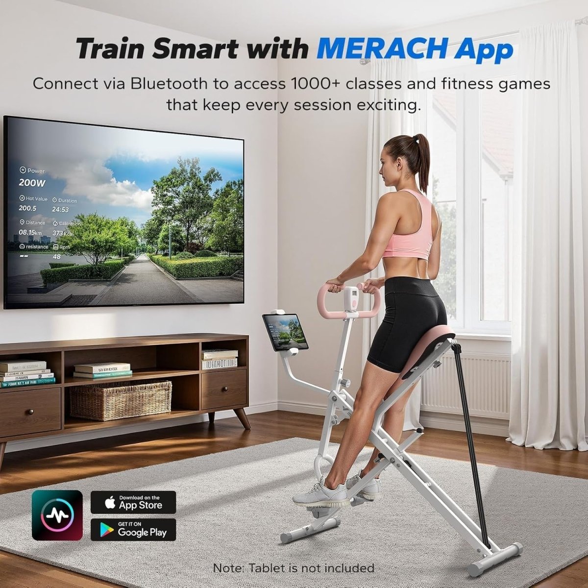Foldable Squat Row Machine Glute & Leg Trainer Adjustable Resistance Workout - Kwikley