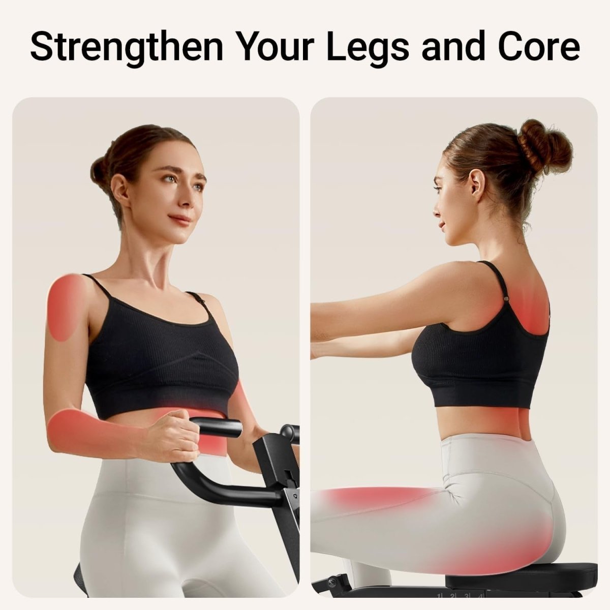 Foldable Squat Row Machine Home Trainer with Resistance Bands Full-Body Workout - Kwikley