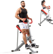 Foldable Squat Rowing Machine Full Body Glute Leg Trainer w Monitor - Kwikley