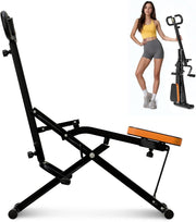Foldable Squat Rowing Machine w LCD Adjustable Resistance 265LB - Kwikley