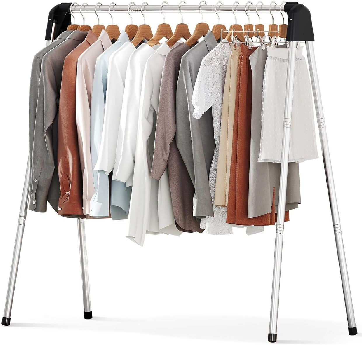 Foldable Stainless Steel Clothes Drying Rack – 141cm Heavy Duty - Kwikley