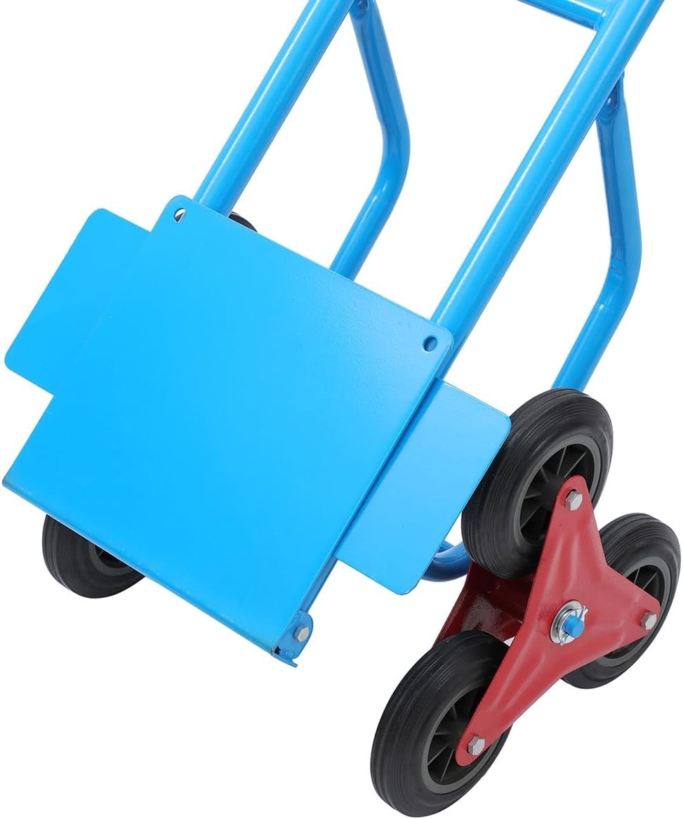 Foldable Stair Climber Hand Truck 200kg 6 - Wheel Telescopic Handle Red - Kwikley