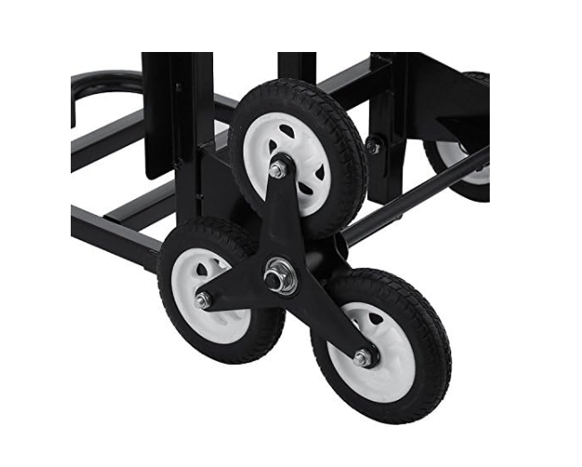 Foldable Stair Climber Sack Truck 190kg Heavy Duty Carbon Steel 3 - Wheel Cart - Kwikley