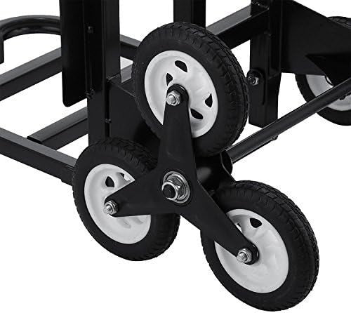 Foldable Stair Climber Sack Truck 190kg Heavy Duty Carbon Steel 3 - Wheel Cart - Kwikley