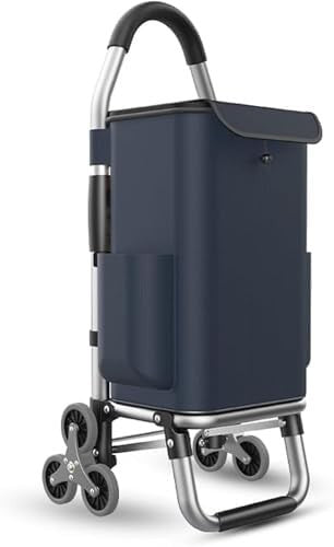 Foldable Stair Climber Shopping Cart 36L 3 - Wheel Silent Triangle Wheels 50kg - Kwikley