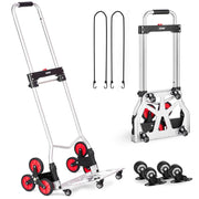 Foldable Stair Climbing Cart w/ 10 Wheels, Telescoping Handle & 260lb Capacity - Kwikley