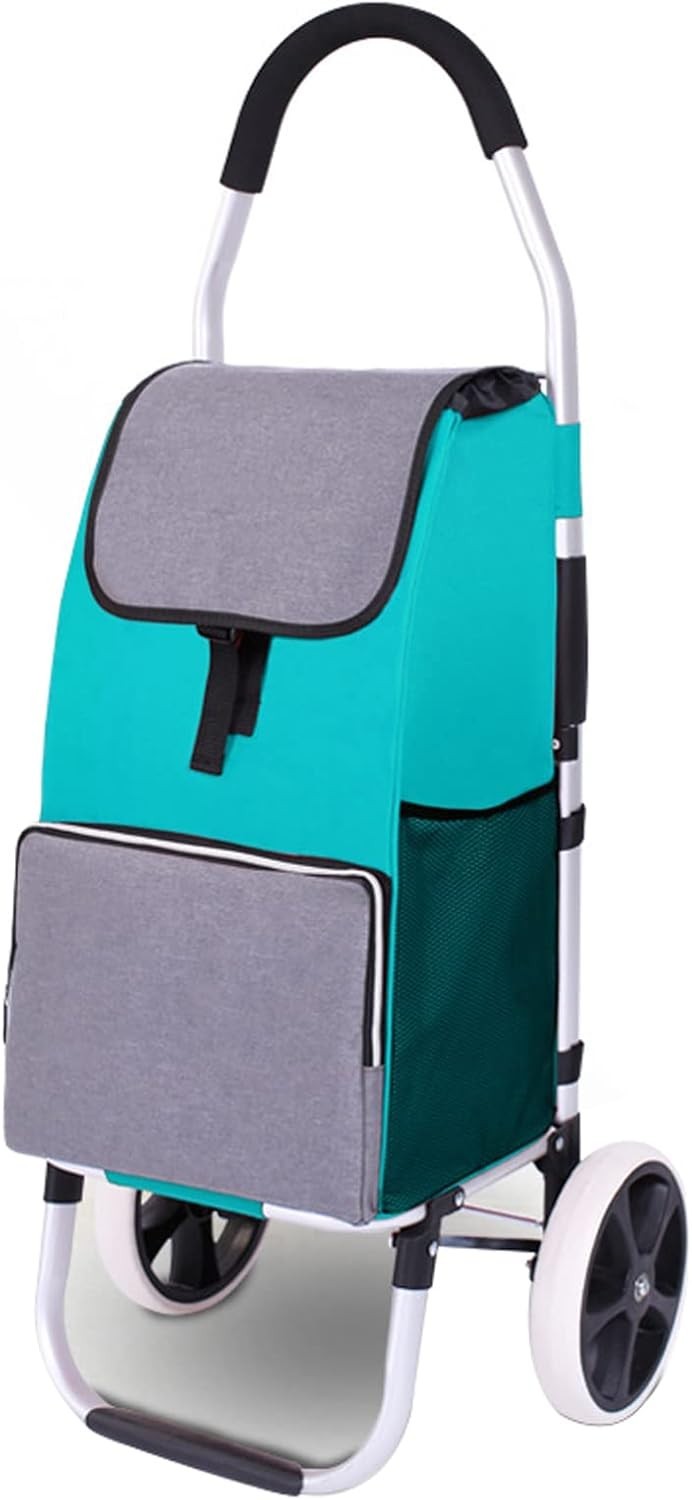 Foldable Stair Climbing Grocery Cart Large Capacity Heavy Duty Trolley 50kg - Kwikley