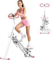 Foldable Stair Stepper Climber 2025 Adjustable Handrails Pedals Home Cardio - Kwikley