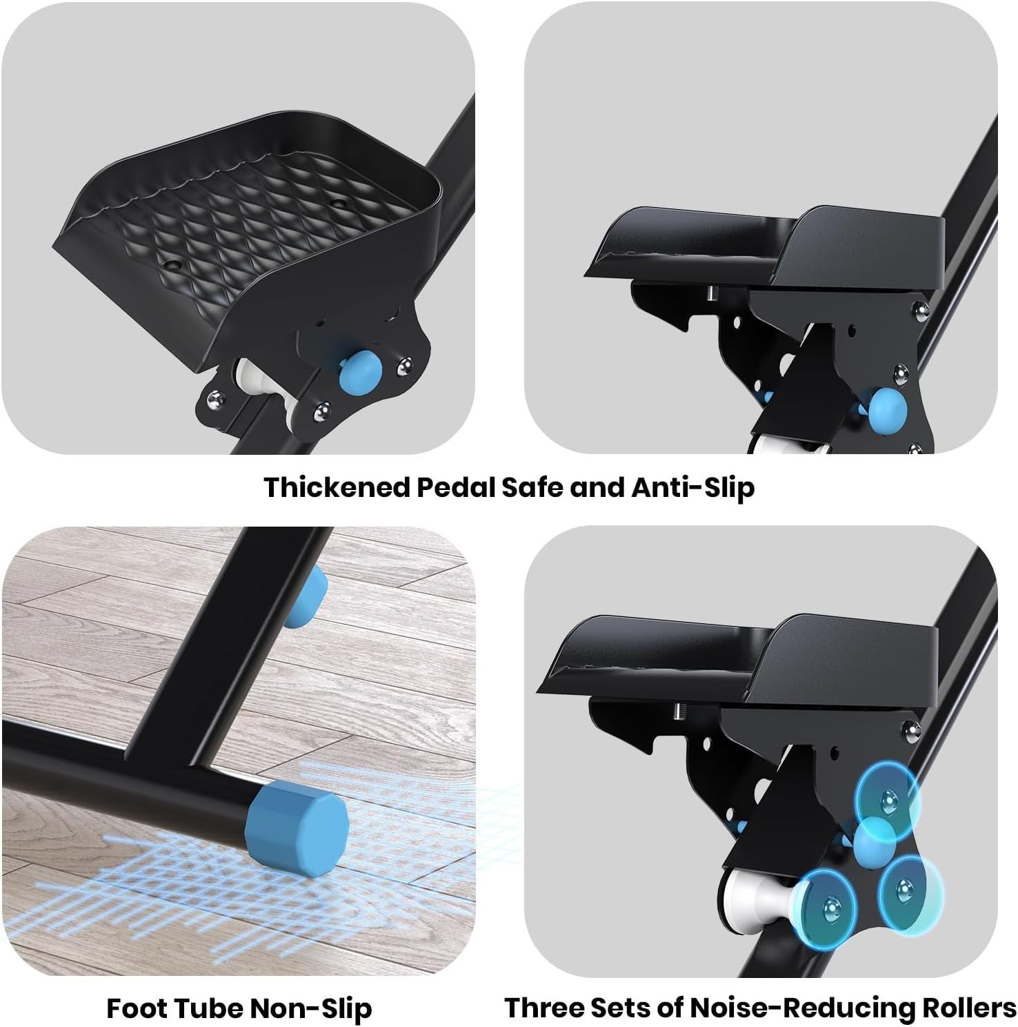Foldable Stair Stepper for Home w/ Adjustable Handle, Pedals & LCD Tracker - Kwikley