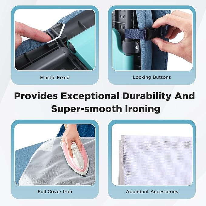 Foldable Tabletop Ironing Board Compact Non Slip Steam Iron Rest 82x32cm - Kwikley