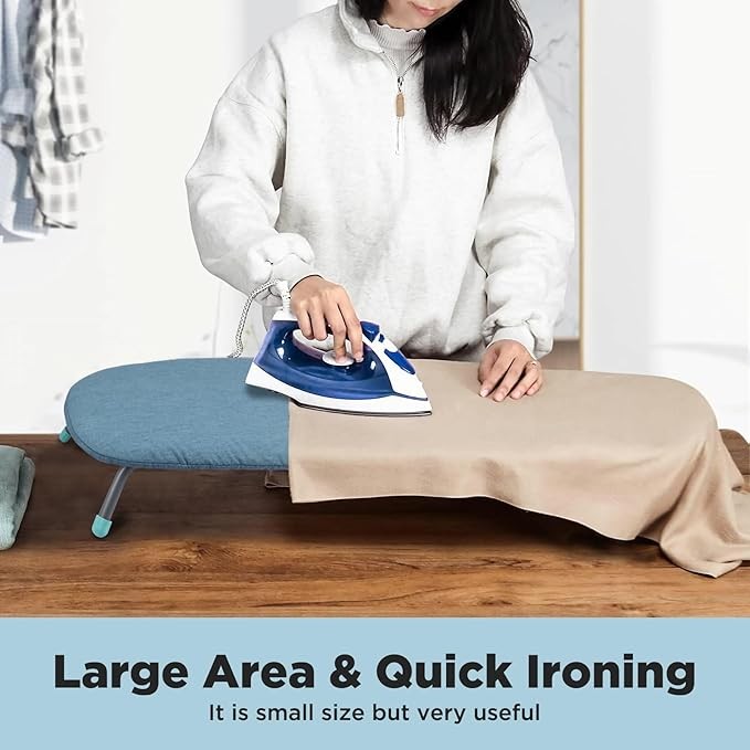 Foldable Tabletop Ironing Board Compact Non Slip Steam Iron Rest 82x32cm - Kwikley
