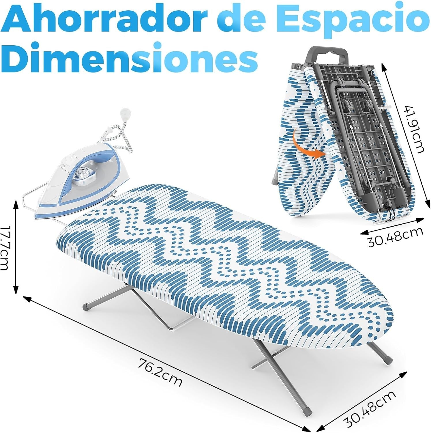 Foldable Tabletop Ironing Board Portable Small Non Slip Travel Home - Kwikley