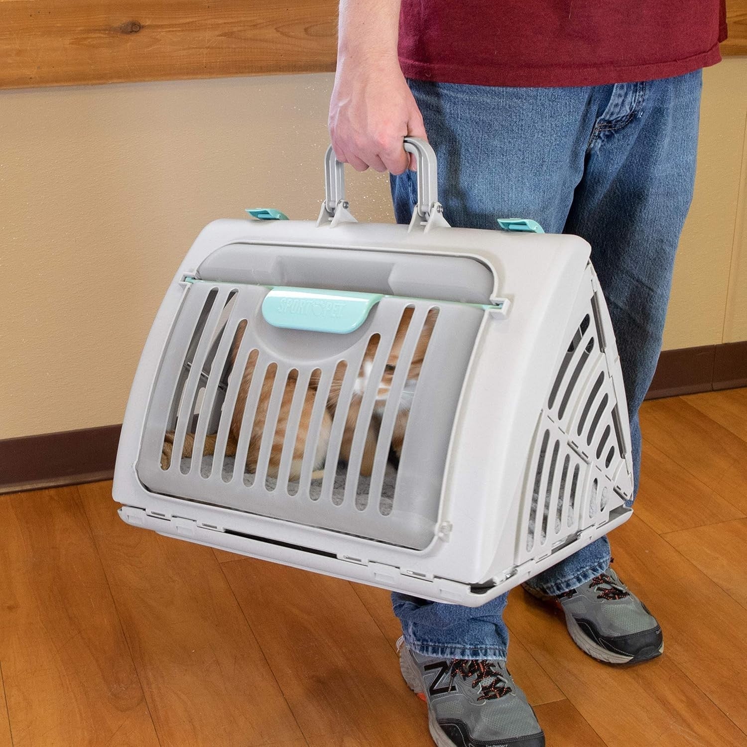 Foldable Travel Cat Carrier with Waterproof Bed - Compact, Easy Clean - Kwikley