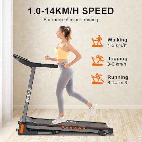 Foldable Treadmill Walking Pad 14km/h 2.5HP 12 Programs Home Gym - Kwikley