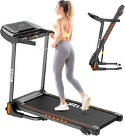 Foldable Treadmill Walking Pad 14km/h 2.5HP 12 Programs Home Gym - Kwikley