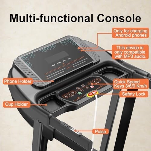 Foldable Treadmill Walking Pad 14km/h 2.5HP 12 Programs Home Gym - Kwikley
