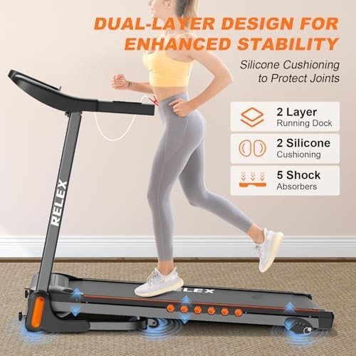Foldable Treadmill Walking Pad 14km/h 2.5HP 12 Programs Home Gym - Kwikley