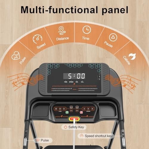 Foldable Treadmill Walking Pad 14km/h 2.5HP 12 Programs Home Gym - Kwikley