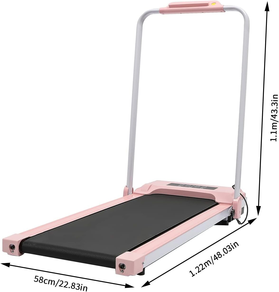 Foldable Under Desk Treadmill 0.8 - 10KM/H LED Display Remote Home Gym - Kwikley