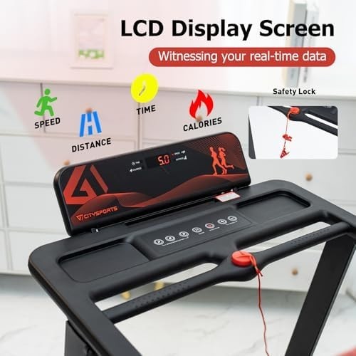 Foldable Under Desk Treadmill 1 - 12Km/H LED Display Portable Home Gym - Kwikley