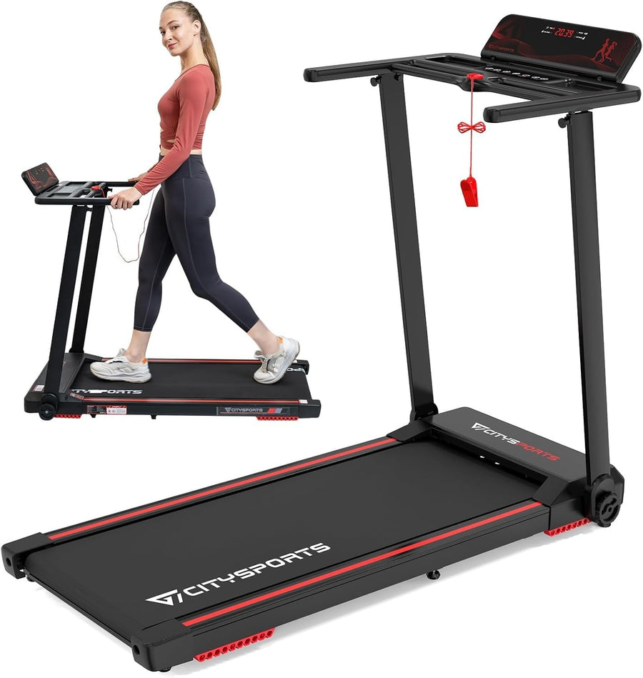 Foldable Under Desk Treadmill 1 - 12Km/H LED Display Portable Home Gym - Kwikley