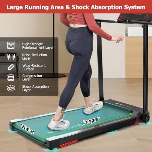 Foldable Under Desk Treadmill 1 - 12Km/H LED Display Portable Home Gym - Kwikley