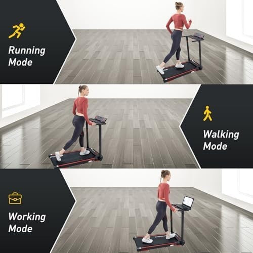 Foldable Under Desk Treadmill 1 - 12Km/H LED Display Portable Home Gym - Kwikley