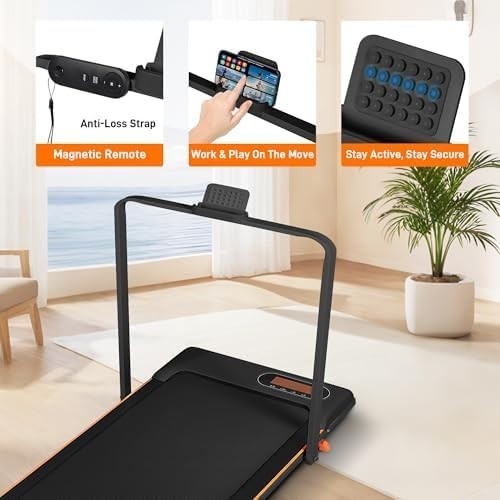 Foldable Under Desk Treadmill 2 - in - 1 Walking Jogging Running Machine - Kwikley