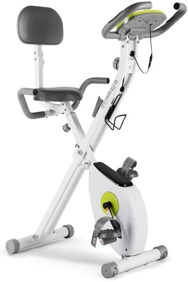 Foldable Upright & Recumbent Exercise Bike w/ Pulse Sensor & Arm Bands - Kwikley
