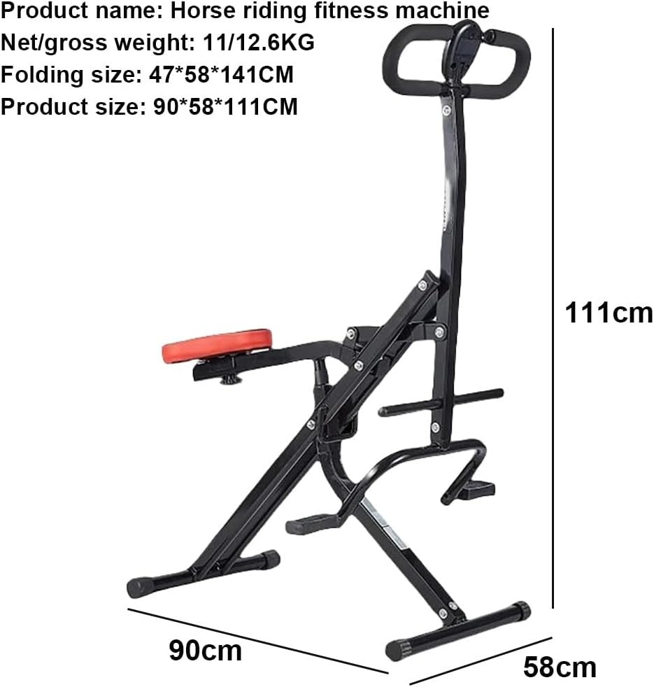 Foldable Upright Squat Rowing Machine w Display Adjustable Seat - Kwikley